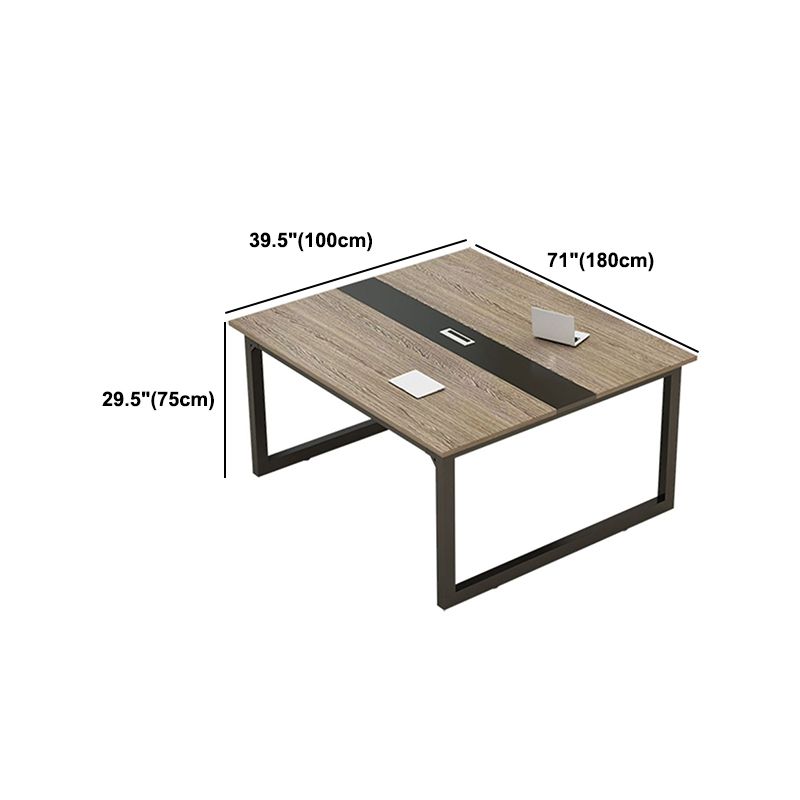 Modern Style Manufactured Wood Office Desk Rectangular Desk with Metal Sled Clearhalo 'furn' 'furn_office_desk' 'Furniture' 'Office Desks' 'Office Furniture' 'office_desk' 1200x1200_cbb08c88-fa87-4470-9a2f-fa6d64d5116c