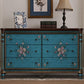 Commode de rangement en bois de commode traditionnelle ornée avec tiroirs pour chambre à coucher