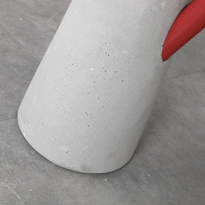 Contemporary Metal Round Side Table Concrete Pedestal End Table