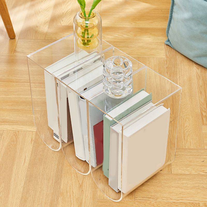 Contemporary Antique Finish Shelf Bookcase Geometric Bookshelf Clearhalo 'Bookcases' 'furn' 'furn_bookcases' 'Furniture' 'Office Furniture' 1200x1200_cbb15ad6-43e6-4955-a306-7654f0e49655