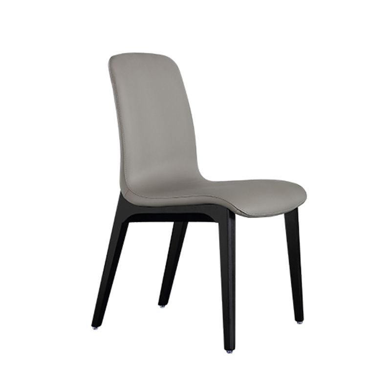 Contemporary Leather Dining Chair Wood Dining Room Chair for Home Use Clearhalo 'Dining Chairs' 'Dining Tables & Seating' 'dining_chair' 'furn' 'furn_dining_chair' 'Furniture' 'Kitchen & Dining Furniture' 1200x1200_cbb184f9-8fa3-4b76-be4b-df7a6cd5e726