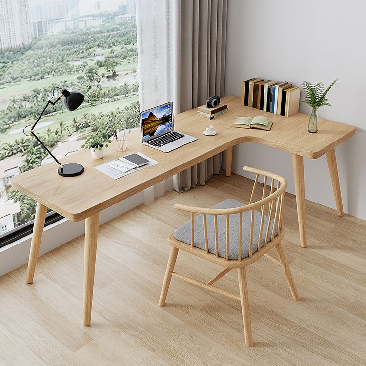 Modern Solid Wood Writing Desk L-Shape Office Desk for Office Clearhalo 'furn' 'furn_office_desk' 'Furniture' 'Office Desks' 'Office Furniture' 'office_desk' 1200x1200_cbb1ad9b-bf7c-4e5f-b0e7-b28643b029ef