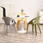 Modern Open Back Side Chair Plastic Arm Chair for Dining Room Bedroom