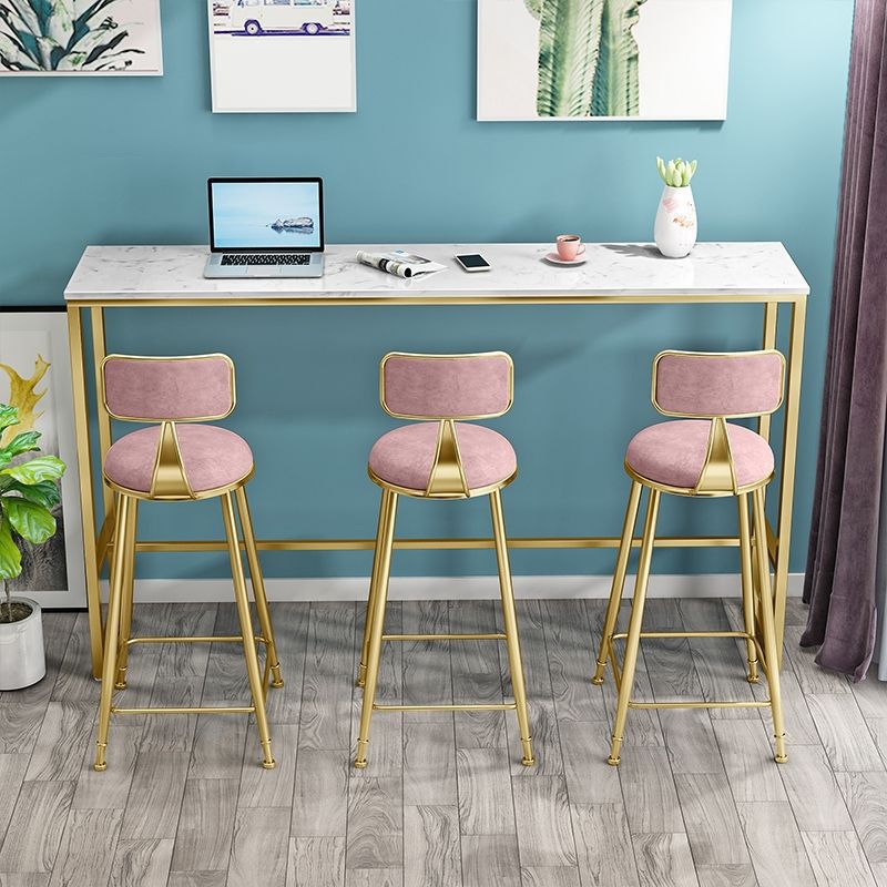 Stone Top Bar Table Traditional Luxury Rectangle Bar Table with Trestle Base Clearhalo 'Bar Furniture' 'Bar Tables' 'bar_tables' 'furn' 'furn_bar_tables' 'Furniture' 'furniture_bar_tables' 'Kitchen & Dining Furniture' 1200x1200_cbb32820-109b-4065-90fc-be2b09dec7b6