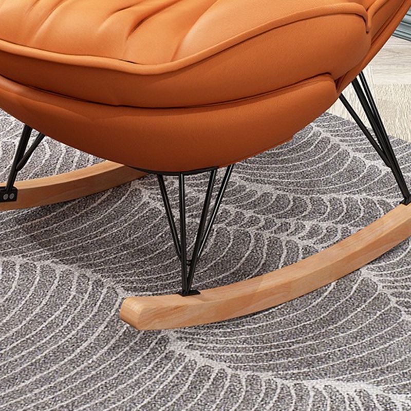 Sedia a dondolo contemporanea tessuto imbottito sedia a dondolo per interni