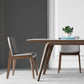 Mesa de comedor rectangular industrial Mesa de piedra sinterizada con patas de madera
