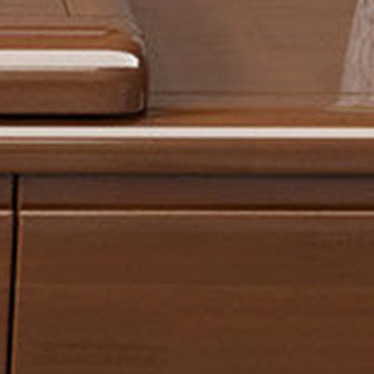 Tradizionale supporto per tv con console multimediale di gomma opaca con cassetti