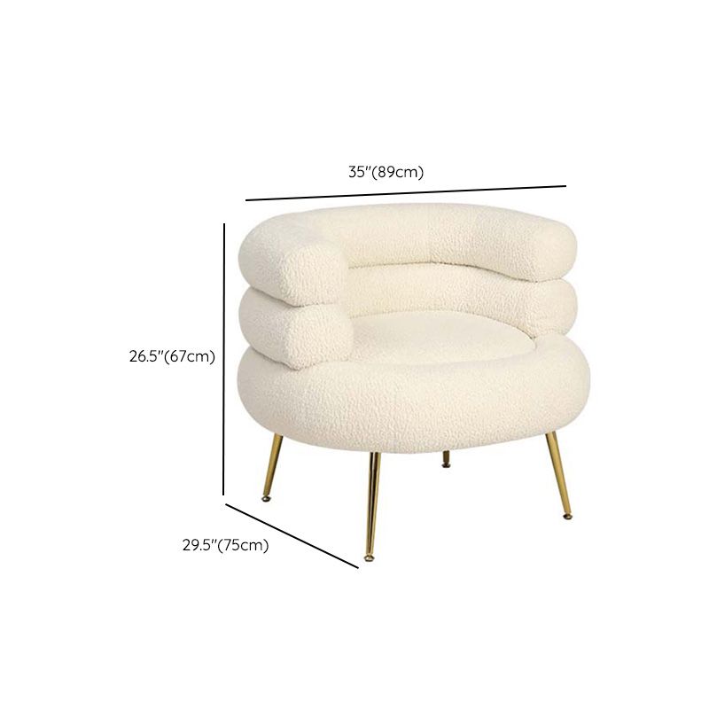 White Barrel Chair Arms Included Lounge Chair for Living Room Clearhalo 'Accent Chairs' 'accent_chairs' 'Chairs & Seating' 'furn' 'furn_accent_chairs' 'Furniture' 'Living Room Furniture' 1200x1200_cbb526d5-54c8-4c1e-b2c6-54ac6b6dc5bb