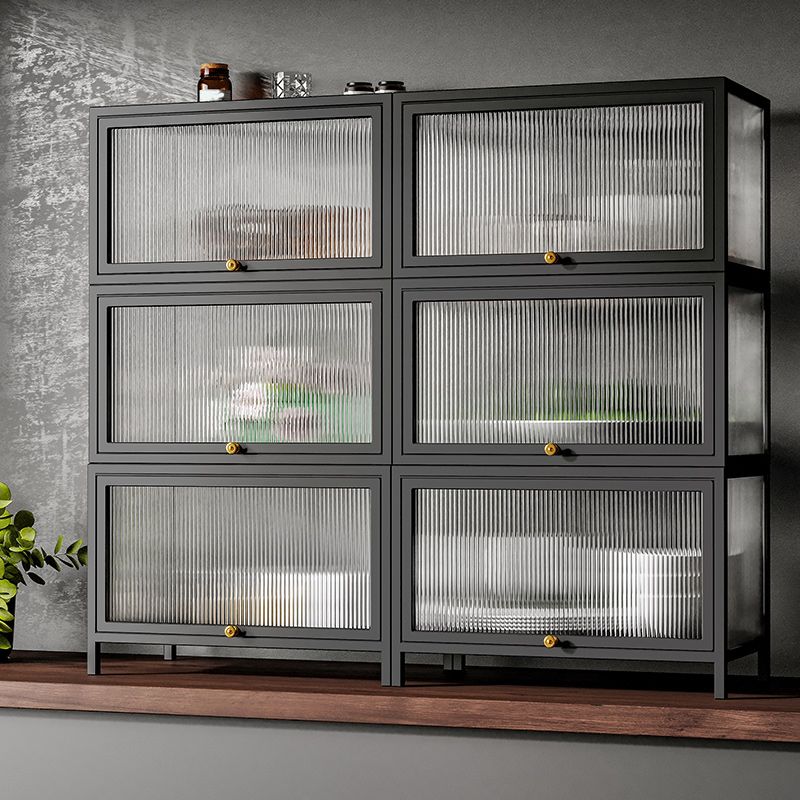 Curio Curio Curio Curio Porte in vetro Armadio in metallo con porte