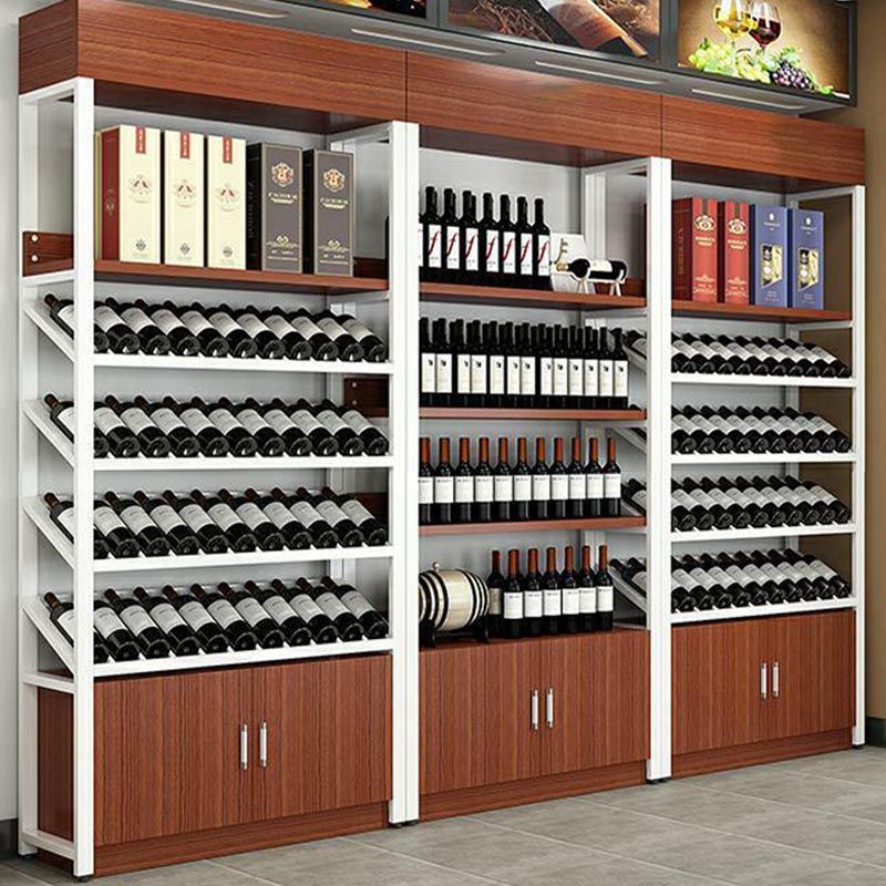 Industrial Floor Wine Rack Manufactured Wood Wine Jail with Shelf Clearhalo 'furn' 'furn_wine_racks' 'Furniture' 'Kitchen & Dining Furniture' 'Wine Racks' 'wine_racks' 1200x1200_cbb90f67-36da-4b49-ae04-484c97b5806f