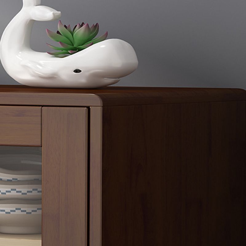 Moderno server di gomma 1 cassetto e 3 porte sideboard a buffet, 14 "w x 39" h