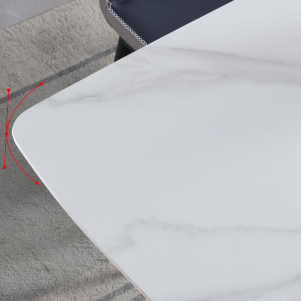 Rectangular Sintered Stone Dining Table Modern Dining Table with Steel Base for Home Clearhalo 'Dining Tables & Seating' 'Dining Tables' 'dining_table' 'furn' 'furn_dining_table' 'Furniture' 'Kitchen & Dining Furniture' 1200x1200_cbba7154-6129-4154-832e-d76695fba44e