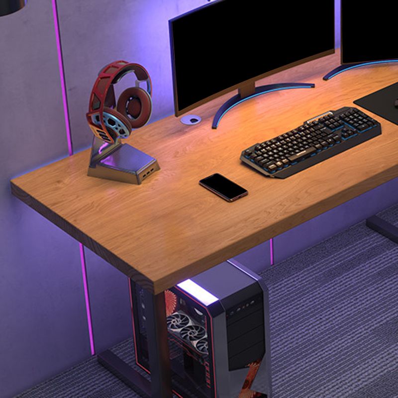 Scrivania rettangolare in legno di legno di pino a forma di dormitorio