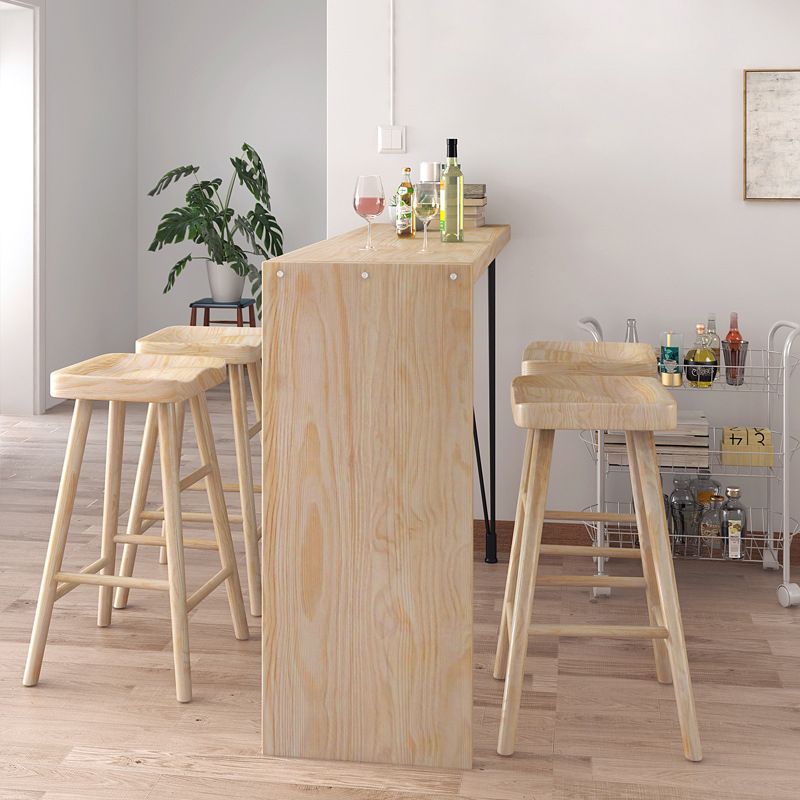 Modern Rectangular Pub Table Set 1/2/5 Pieces Wooden Counter Table Clearhalo 'Bar Furniture' 'furn' 'furn_home_bar_bar_sets' 'Furniture' 'Home Bars & Bar Sets' 'home_bar_bar_sets' 'Kitchen & Dining Furniture' 1200x1200_cbbd260d-4351-4034-9aa8-0d93eefa14cc
