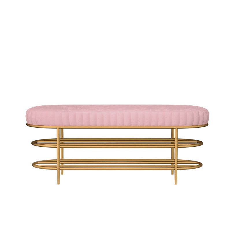 13.78" W 17.71" H Glam Entryway Bench Foam Bench with 2 Shelves Clearhalo 'Benches' 'Chairs & Seating' 'furn' 'furn_benches' 'Furniture' 'Living Room Furniture' 1200x1200_cbbdc0a9-462f-4d4b-8617-82f9a852d72b