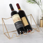 モダンなカウンタートップワインボトルラックメタルスタッカブルワインボトルホルダー