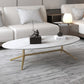 Glam Style Metal Base Cocktail Table Black and White Slate Top Coffee Table Clearhalo 'Coffee & Accent Tables' 'Coffee Tables' 'coffee_tables' 'furn' 'furn_coffee_tables' 'Furniture' 'Living Room Furniture' 1200x1200_cbbeb55b-ee6b-4a8c-a82c-a104833a69b2