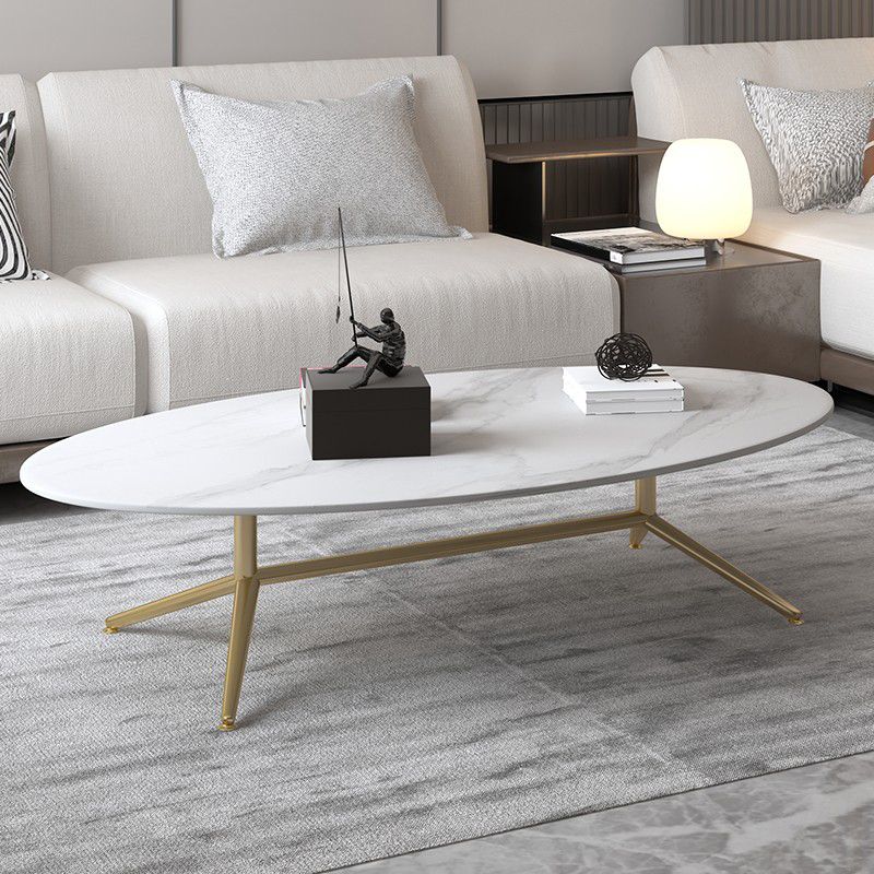 Glam Style Metal Base Cocktail Table Black and White Slate Top Coffee Table Clearhalo 'Coffee & Accent Tables' 'Coffee Tables' 'coffee_tables' 'furn' 'furn_coffee_tables' 'Furniture' 'Living Room Furniture' 1200x1200_cbbeb55b-ee6b-4a8c-a82c-a104833a69b2