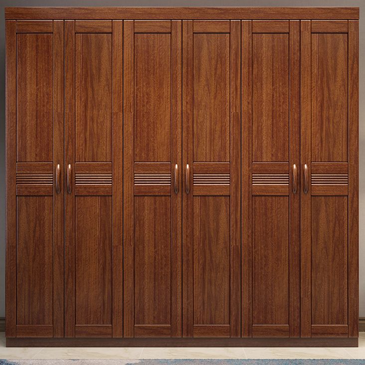 Traditional Walnut Wood Storage Cabinet Brown Cabinet for Home