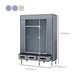 Matte Finish Wardrobe for Home Modern Style Storage Cabinet with Metal Frame