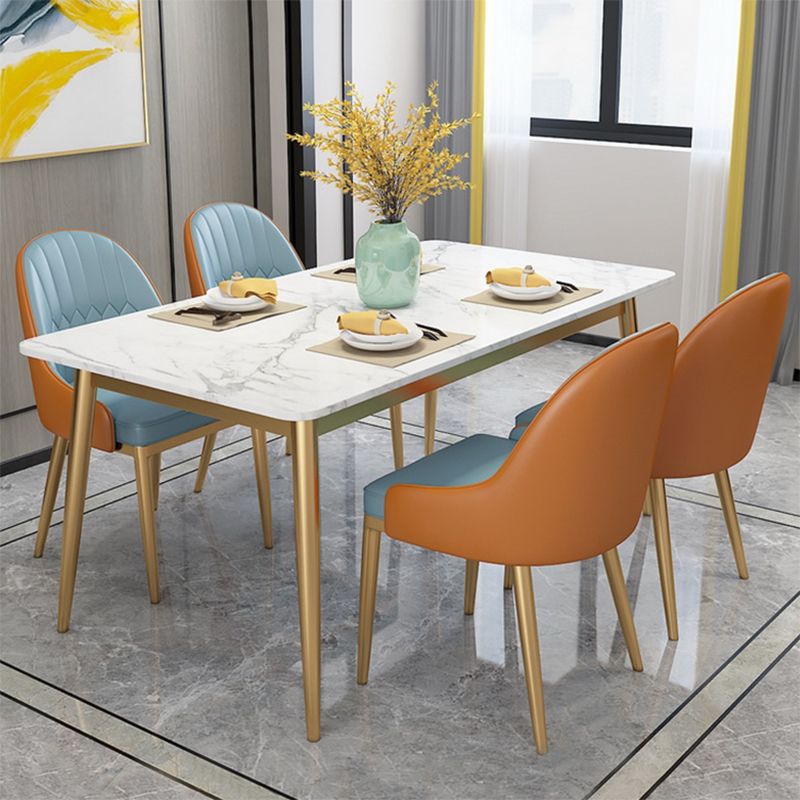 Mesa de comedor de piedra rectangular moderna 1/2/5 piezas de comedor juego para comedor
