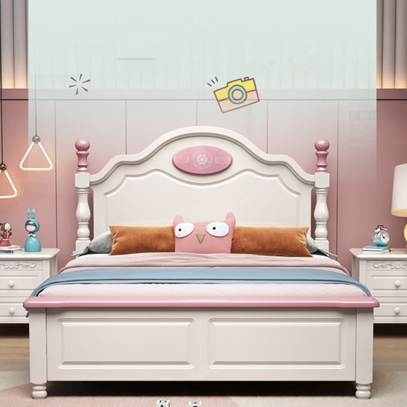 French Country Camel Back Headboard Standard Bed with Legs Bed Clearhalo 'Bedroom Furniture' 'Beds' 'furn' 'furn_beds' 'Furniture' 1200x1200_cbc2934c-dfd1-4e07-b4f6-78d9d1e8597b