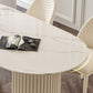 Stone Top Dining Table Oval Dining Table with Sled Base in White Clearhalo 'Dining Tables & Seating' 'Dining Tables' 'dining_table' 'furn' 'furn_dining_table' 'Furniture' 'furniture_dining_table' 'Kitchen & Dining Furniture' 'kitchen' 'kitchen_dining_table' 1200x1200_cbc3fd4f-1ae5-4204-a1f9-c12e1b5c8800
