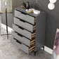 Contemporary Vertical Chest Wood Chest with Drawers for Bedroom Clearhalo 'Bedroom Furniture' 'Dressers & Chests' 'dressers_chests' 'furn' 'furn_dressers_chests' 'Furniture' 1200x1200_cbc593af-80a1-4476-a965-7940c1ebbc73