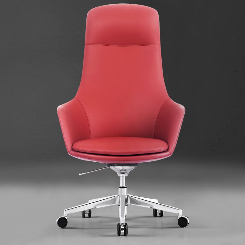 Modern Swivel Chair Desk Chair Faux Leather Executive Managers Chair Clearhalo 'furn' 'furn_office_chair' 'Furniture' 'Office Chairs' 'Office Furniture' 'office_chair' 1200x1200_cbc98771-09c1-4103-8555-e8e7abbe2d21