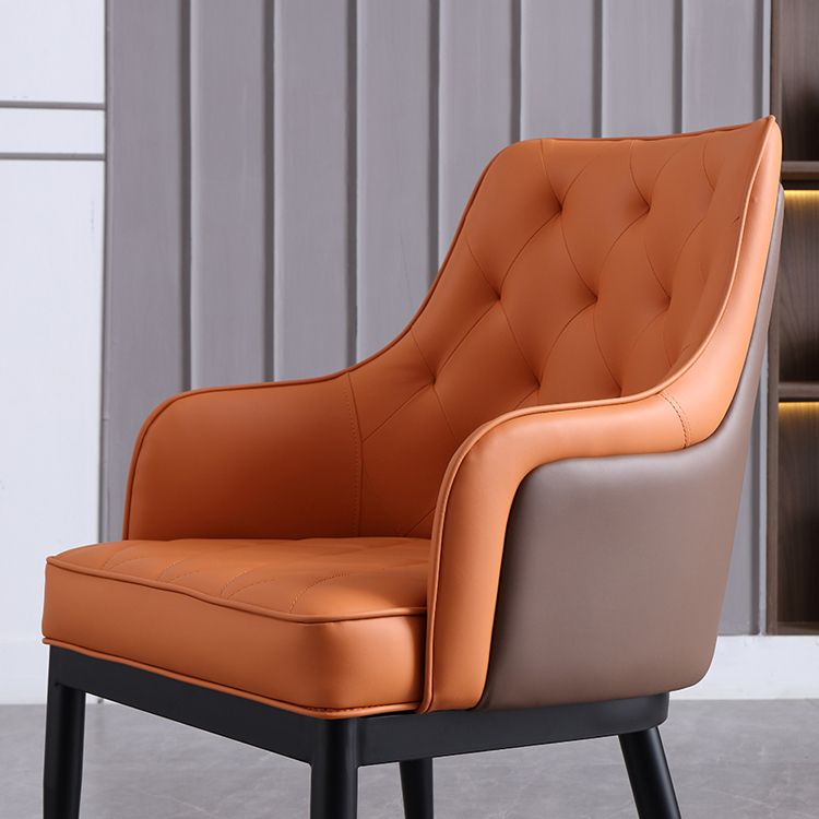 Contemporary Dining Chair Arm Dining Chair with Metal Legs for Kitchen Clearhalo 'Dining Chairs' 'Dining Tables & Seating' 'dining_chair' 'furn' 'furn_dining_chair' 'Furniture' 'Kitchen & Dining Furniture' 1200x1200_cbce7862-c5bb-4468-9f65-0e51d23bbf49