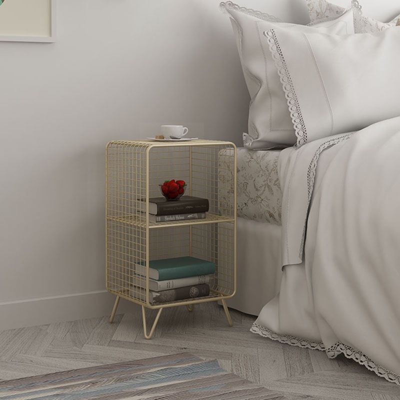 Modern Closed Back Standard Bookshelf Metal Shelves Included Bookcase