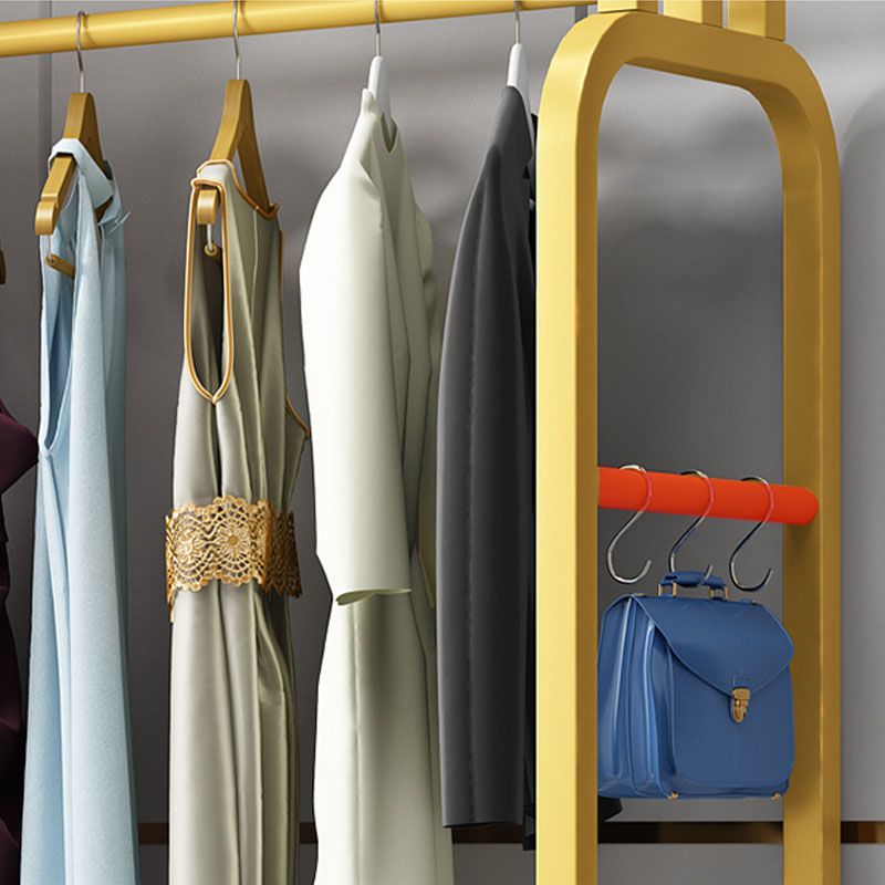 Modern Metal Entryway Kit Hanging Rail and 2 Storage Shelving Coat Hanger Clearhalo 'Entry & Mudroom Furniture' 'furn' 'furn_hall_tree_coat_racks' 'Furniture' 'Hall Trees & Coat Racks' 'hall_tree_coat_racks' 1200x1200_cbd0f817-e1bc-4772-b57b-b070e1a3b845