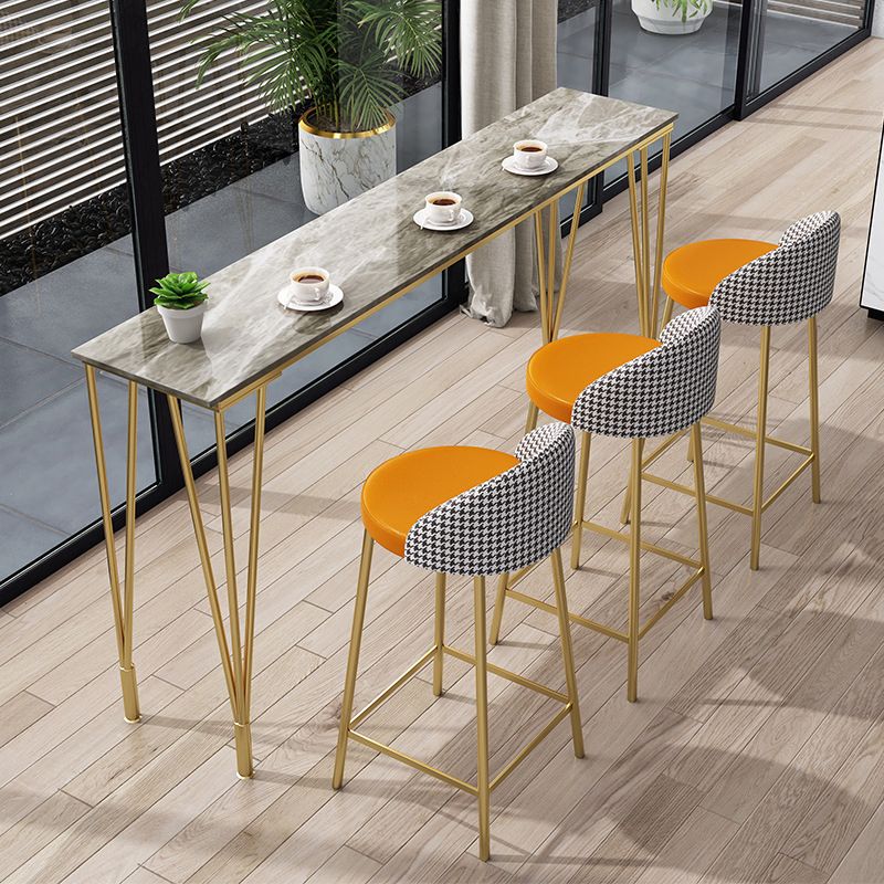 Metal Living Room Pub Table Contemporary Legs Pub Height Dining Table Clearhalo 'Bar Furniture' 'Bar Tables' 'bar_tables' 'furn' 'furn_bar_tables' 'Furniture' 'furniture_bar_tables' 'Kitchen & Dining Furniture' 1200x1200_cbd2d604-d65a-4114-9684-ad4d02ae1f11
