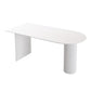 Minimalism Oval Dining Table Metal Double Pedestal Dining Table for Living Room Clearhalo 'Dining Tables & Seating' 'Dining Tables' 'dining_table' 'furn' 'furn_dining_table' 'Furniture' 'furniture_dining_table' 'Kitchen & Dining Furniture' 'kitchen' 'kitchen_dining_table' 1200x1200_cbd30df0-783d-4625-87d6-799919c4728f