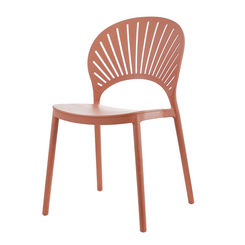 Contemporary Style Plastic Dining Armless Chair Open Back Dining Side Chair Clearhalo ' kitchen&dining_furn' 'Dining Chairs' 'Dining Tables & Seating' 'dining_chair' 'furn' 'furn_dining_chair' 'Furniture' 'furniture_dining_chair' 'Kitchen & Dining Furniture' 'kitchen' 1200x1200_cbd36238-b795-414e-9093-1fe15a71f71b