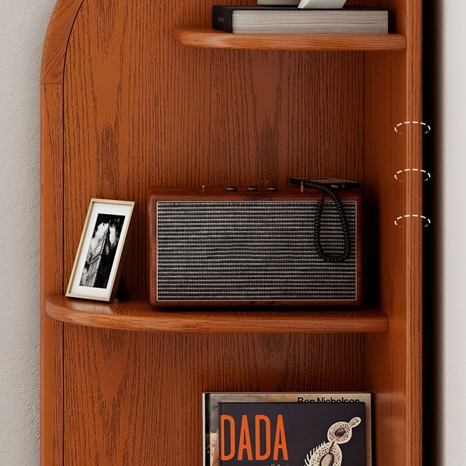 Skandinavischer Back -Regal -Bücherregal mit 4 Regalen für Home Office