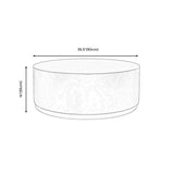 Modern Wood Coffee Table with Drawers Cocktail Table Round in Black