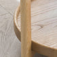 Tavolo da parte superiore del vassoio rotondo scandinavo Tavolino in legno 3 gambe con scaffale