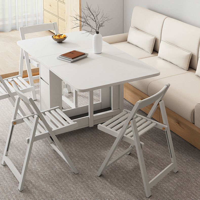 Modern Dining Table Foldable Rectangle Tabletop with Wood Base Clearhalo 'Dining Tables & Seating' 'Dining Tables' 'dining_table' 'furn' 'furn_dining_table' 'Furniture' 'Kitchen & Dining Furniture' 1200x1200_cbd5e792-f097-4d24-8435-e6f4fdaf33a9