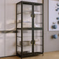 Modern Glass Doors Curio Cabinet Metal Storage Cabinet for Living Room Clearhalo 'Display & China Cabinets' 'display_china_cabinets' 'furn' 'furn_display_china_cabinets' 'Furniture' 'Kitchen & Dining Furniture' 1200x1200_cbd65956-8007-43a0-b80e-8f9a15626477