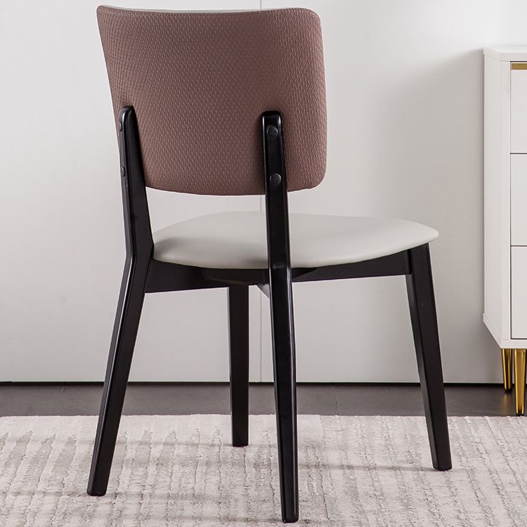 Chaises de salle à manger en bois massif chaise sans bras moderne en cuir moderne