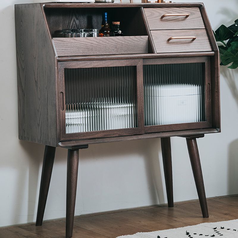 Bouchon de rangement à domicile en bois 31,5 "L Table du buffle rectangulaire moderne