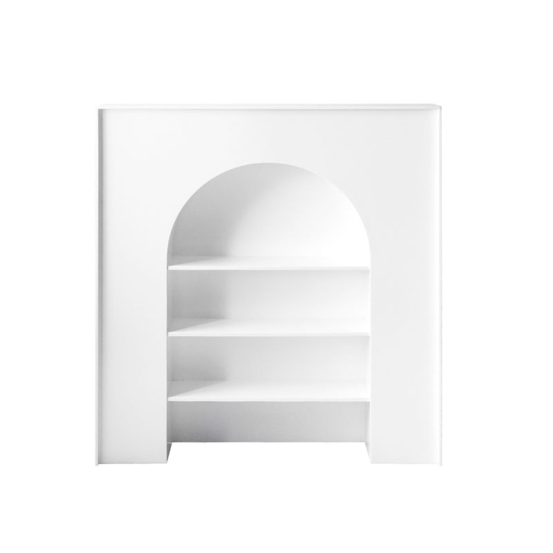 Contemporary 3 Shelves Accent Chest White 7.87-Inch D Cabinet Clearhalo 'Cabinets & Chests' 'cabinets_chests' 'furn' 'furn_cabinets_chests' 'Furniture' 'Living Room Furniture' 1200x1200_cbd899f7-452a-4439-b9cb-ba33576974cc