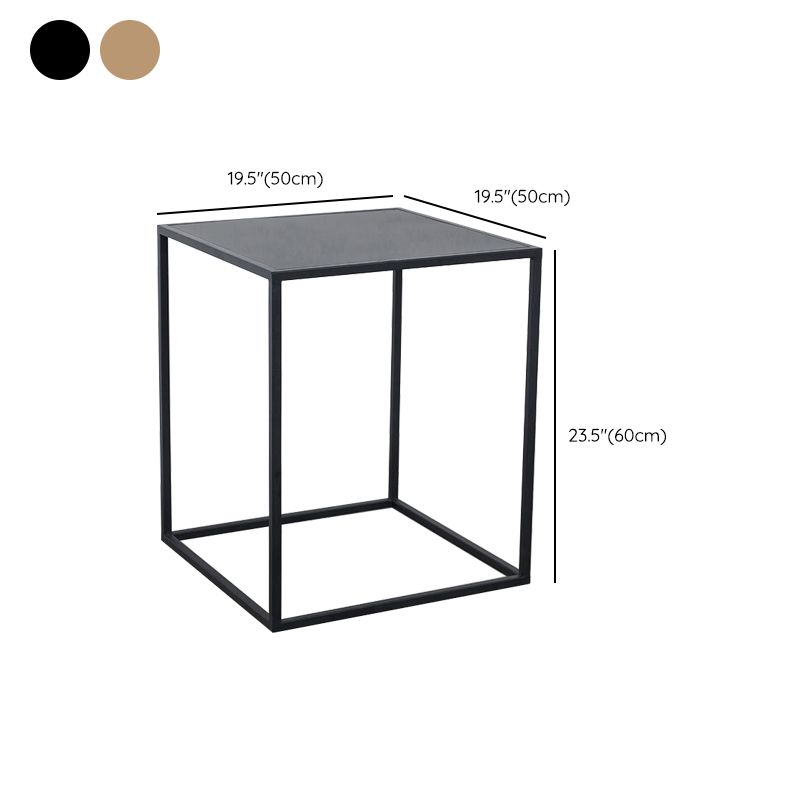 Mesa de deslizamiento de extremo de metal de mediados de siglo Mesa de esquina de sofá marco minimalista