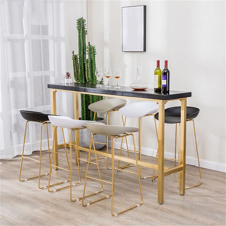 1/4/7 Pieces Bar Stool and Table Set Rectangular Pub Dining Set