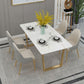 Minimalist Style Sintered Stone Dining Table Rectangular Dining Table with Metal Frame Clearhalo 'Dining Room Sets' 'Dining Tables & Seating' 'dining_room_set' 'furn' 'furn_dining_room_set' 'Furniture' 'furniture_dining_room_set' 'Kitchen & Dining Furniture' 'kitchen&dining_furn' 'kitchen' 1200x1200_cbd9bcf9-dd18-4502-a090-c781b7e60dd9