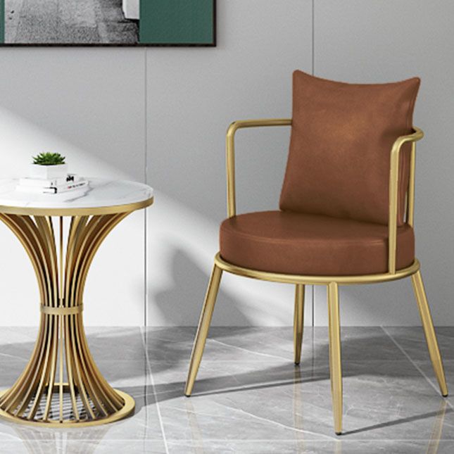 Scandinavian Upholstered Linen Fabric Dining Chair Open Back Side Chair Clearhalo 'Dining Chairs' 'Dining Tables & Seating' 'dining_chair' 'furn' 'furn_dining_chair' 'Furniture' 'furniture_dining_chair' 'Kitchen & Dining Furniture' 1200x1200_cbda4be8-ec34-497f-9db3-acf38550d034