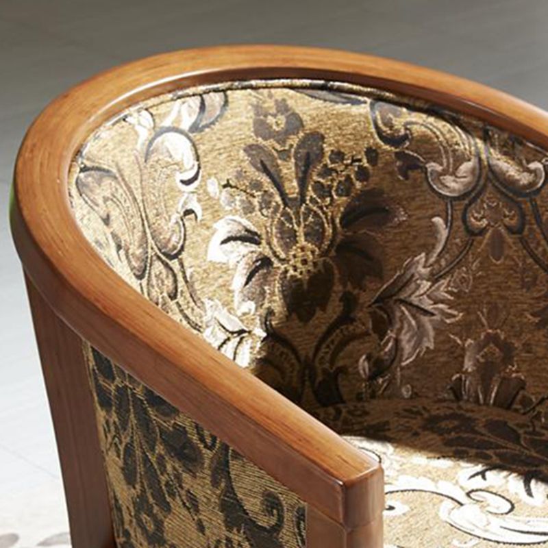 Brown Solid Wood Frame Dining Arm Chair Indoor Upholstered Arm Chair Clearhalo 'Dining Chairs' 'Dining Tables & Seating' 'dining_chair' 'furn' 'furn_dining_chair' 'Furniture' 'Kitchen & Dining Furniture' 1200x1200_cbdb7f9c-a177-47ef-9d16-98d76df50196