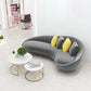 Contemporary Sloped Arm Sofa Velvet Curved Sofa for Living Room, Apartment