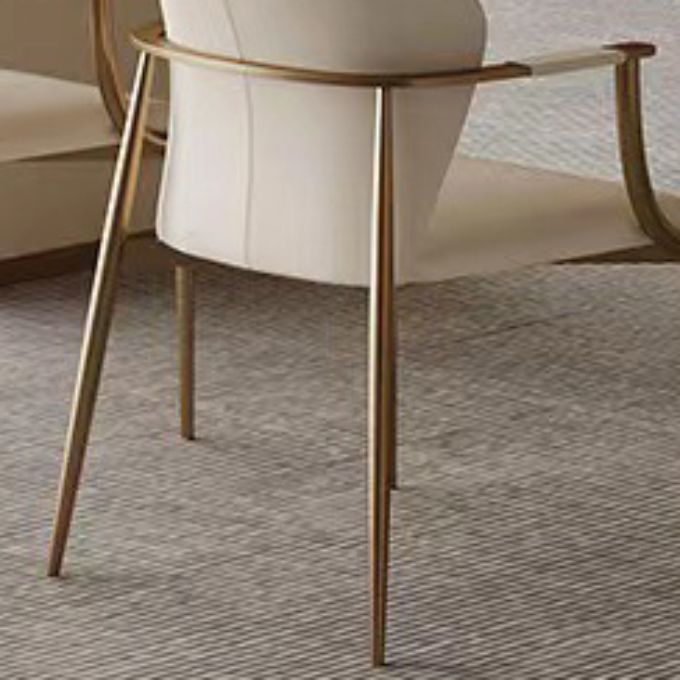 Sillas de comedor de cuero de falso silla de brazo de ala de estilo nórdico para comedor